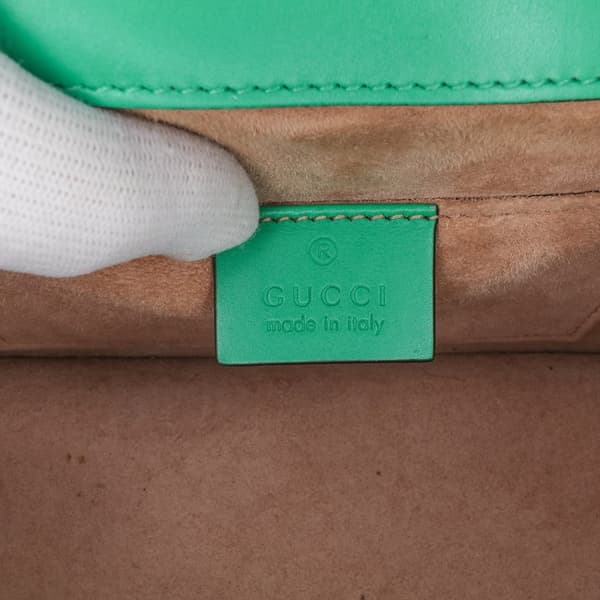 Pre-owned Gucci Mini Leather Sylvie Satchel Green