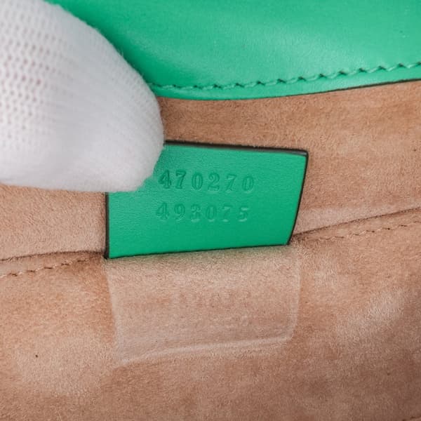 Pre-owned Gucci Mini Leather Sylvie Satchel Green