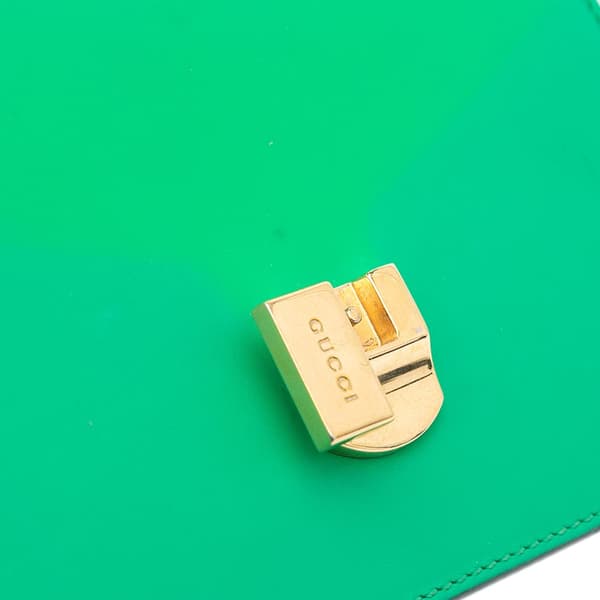 Pre-owned Gucci Mini Leather Sylvie Satchel Green