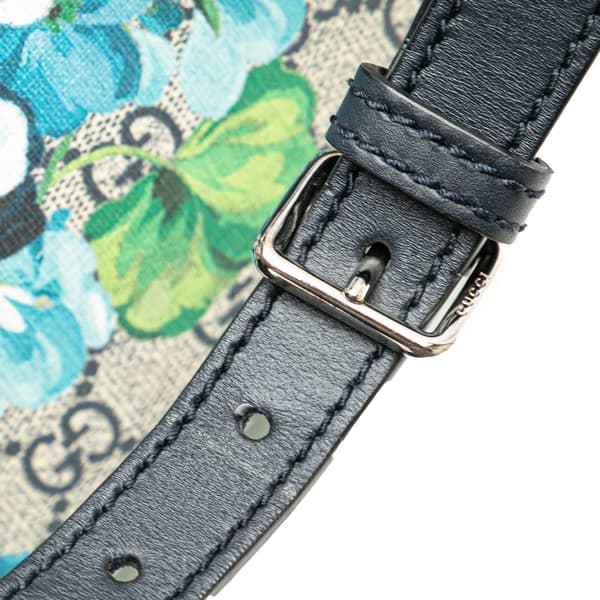 Pre-owned Gucci GG Supreme Blooms Satchel Brown