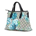 Miniatyrbild 2 av 10: Pre-owned Gucci GG Supreme Blooms Satchel Brown