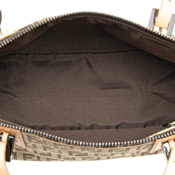 Pre-owned Fendi Zucchino Canvas Handbag Brown