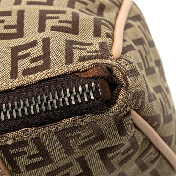 Pre-owned Fendi Zucchino Canvas Handbag Brown