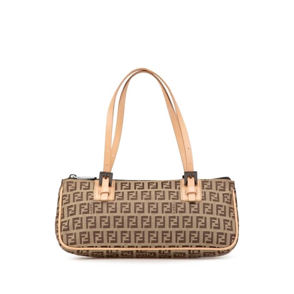 Pre-owned Fendi Zucchino Canvas Handbag Brown