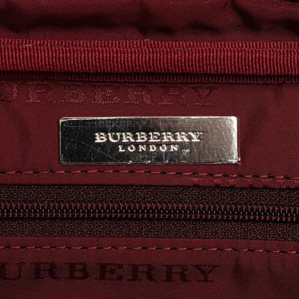 Pre-owned Burberry House Check Canvas Handbag Brown