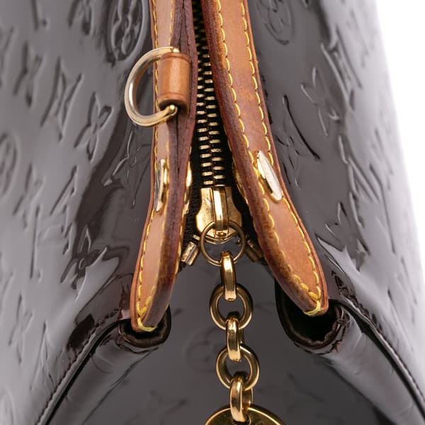 Pre-owned Louis Vuitton Monogram Vernis Brea GM Purple