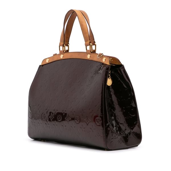 Pre-owned Louis Vuitton Monogram Vernis Brea GM Purple