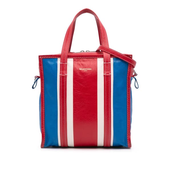 Pre-owned Balenciaga S Lambskin Bazar Shopper Tote Red
