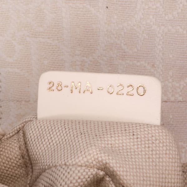 Pre-owned Dior Mini Oblique Canvas Saddle Bag White
