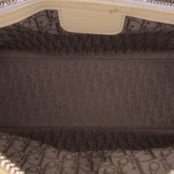 Pre-owned Dior Medium Patent Cannage Lady Dior Brown