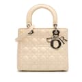 Miniatyrbild 1 av 10: Pre-owned Dior Medium Patent Cannage Lady Dior Brown