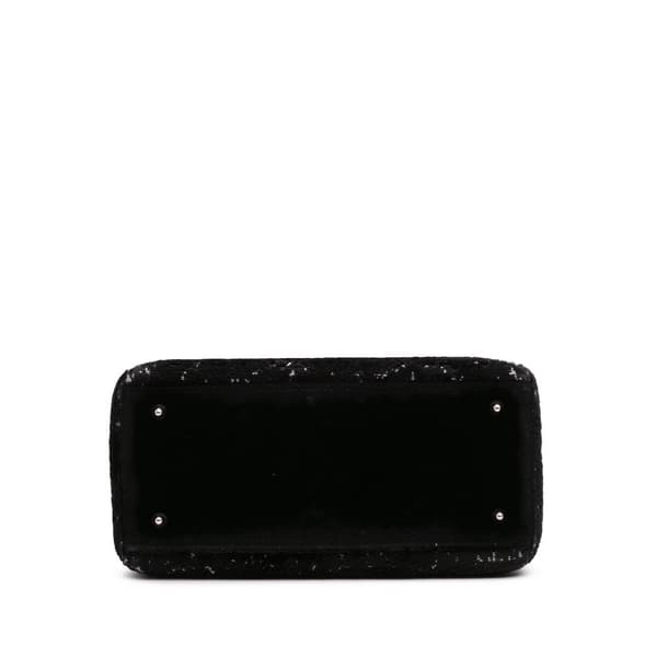 Pre-owned Dior Medium Fabric Lame Lady Dior Black