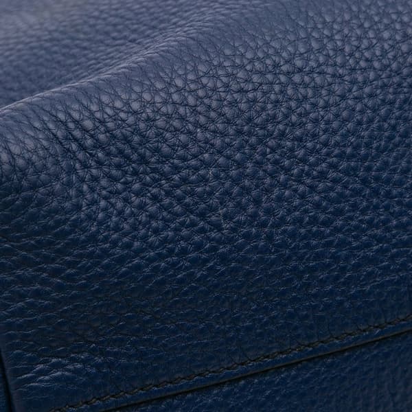 Pre-owned Prada Vitello Daino Open Convertible Tote Blue