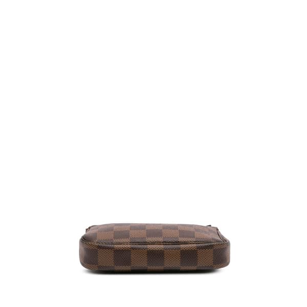 Pre-owned Louis Vuitton Damier Ebene Mini Pochette Accessoires Brown