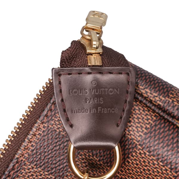 Pre-owned Louis Vuitton Damier Ebene Mini Pochette Accessoires Brown