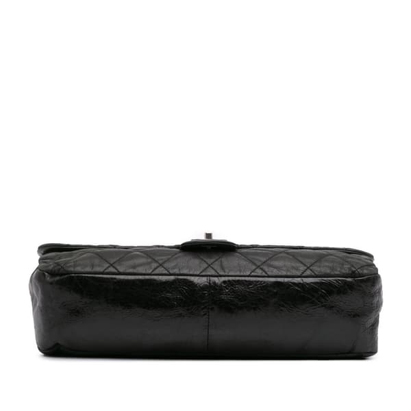 Pre-owned Chanel Jumbo Iridescent Calfskin In The Mix Flap Black