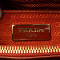 Miniatyrbilde 5 av 9: Pre-owned Prada Medium Saffiano Lux Open Promenade Satchel Orange