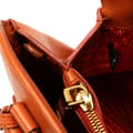 Miniatyrbilde 9 av 9: Pre-owned Prada Medium Saffiano Lux Open Promenade Satchel Orange