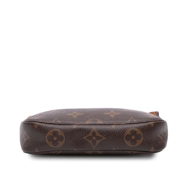 Pre-owned Louis Vuitton Monogram Mini Pochette Accessoires Brown