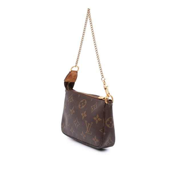 Pre-owned Louis Vuitton Monogram Mini Pochette Accessoires Brown