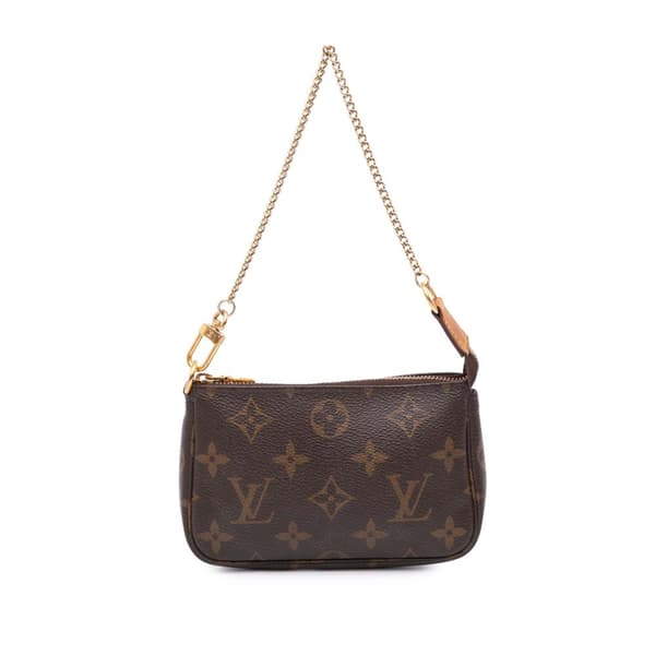 Pre-owned Louis Vuitton Monogram Mini Pochette Accessoires Brown