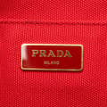 Miniatyrbilde 5 av 10: Pre-owned Prada Small Canvas Canapa Logo Satchel Red