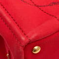 Miniatyrbilde 10 av 10: Pre-owned Prada Small Canvas Canapa Logo Satchel Red