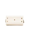 Miniatyrbild 3 av 10: Pre-owned Saint Laurent Small Leather Monogram Uptown Satchel White