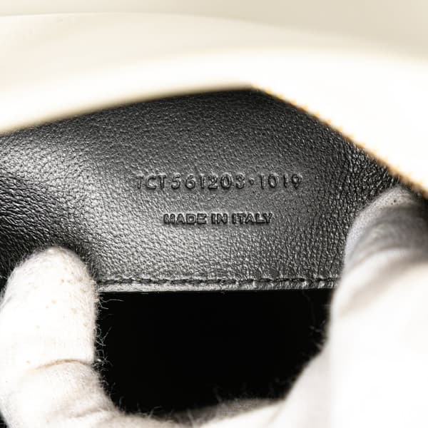 Pre-owned Saint Laurent Small Leather Monogram Uptown Satchel White