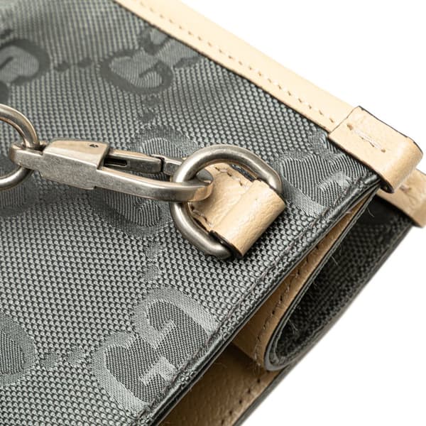 Pre-owned Gucci Medium GG Nylon Off the Grid Convertible Tote Gray
