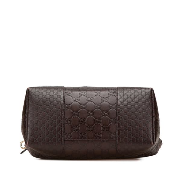 Pre-owned Gucci Medium Guccissima Bree Fold Over Tote Brown