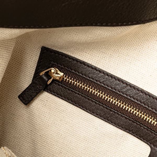 Pre-owned Gucci Medium Guccissima Bree Fold Over Tote Brown