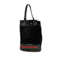 Miniatyrbild 2 av 10: Pre-owned Gucci Small Suede Ophidia Bucket Black