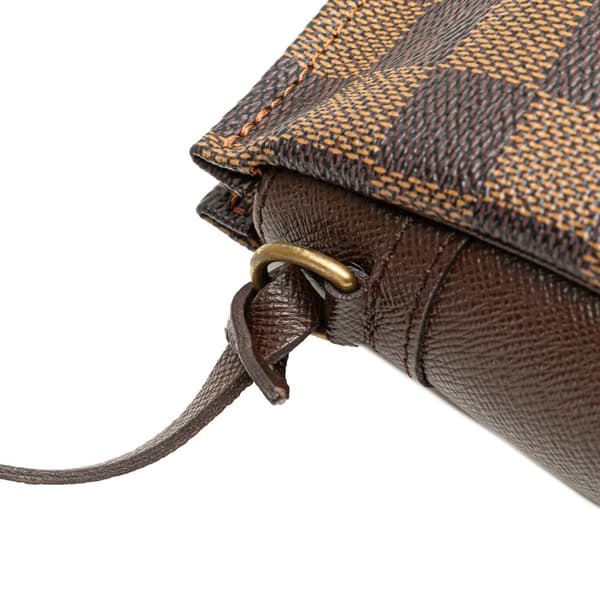 Pre-owned Louis Vuitton Damier Ebene Trousse Pochette Brown