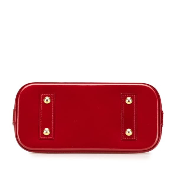 Pre-owned Louis Vuitton Monogram Vernis Alma BB Red