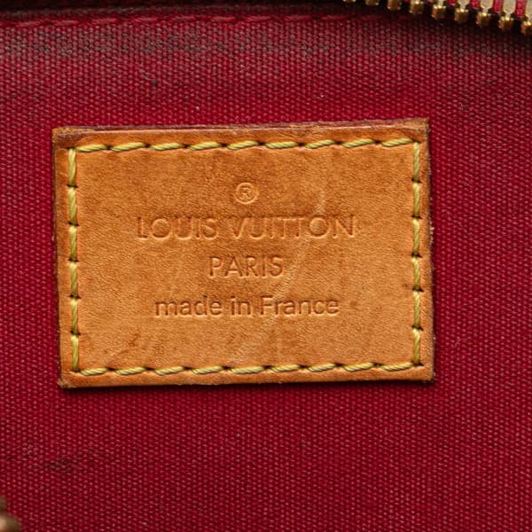 Pre-owned Louis Vuitton Monogram Vernis Alma BB Red