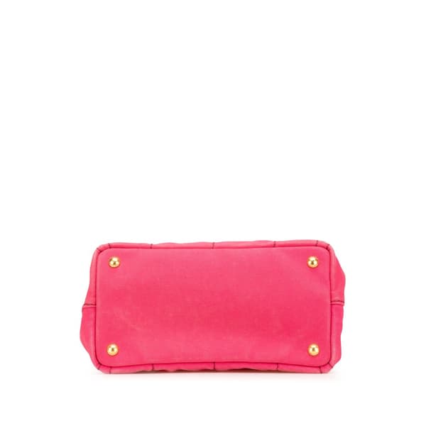 Pre-owned Prada Small Canvas Canapa Logo Satchel Pink