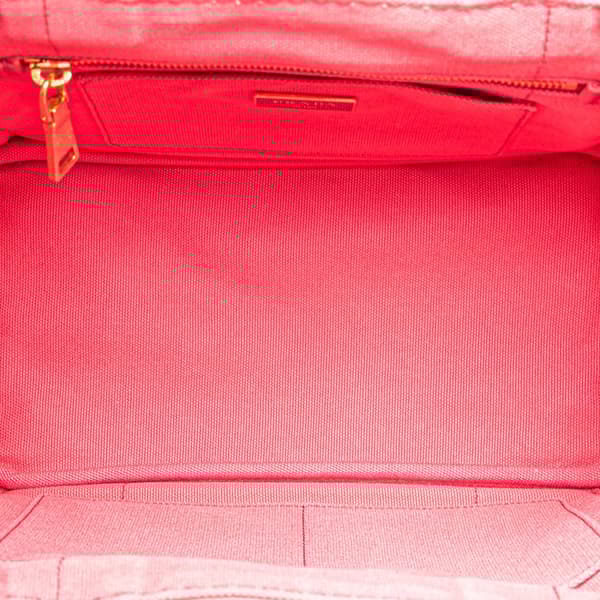 Pre-owned Prada Small Canvas Canapa Logo Satchel Pink