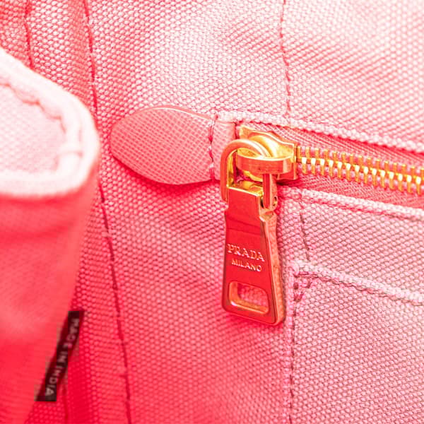 Pre-owned Prada Small Canvas Canapa Logo Satchel Pink