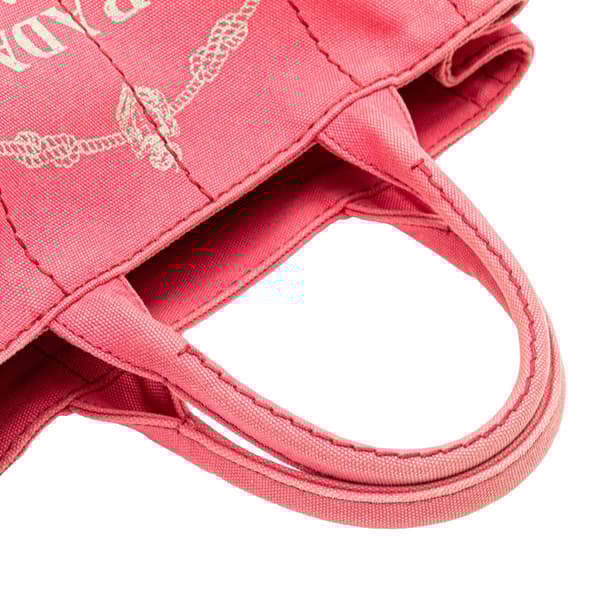 Pre-owned Prada Small Canvas Canapa Logo Satchel Pink