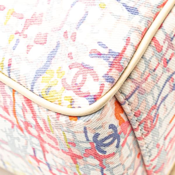 Pre-owned Chanel Printed Canvas Clover Watercolor Tote Multi