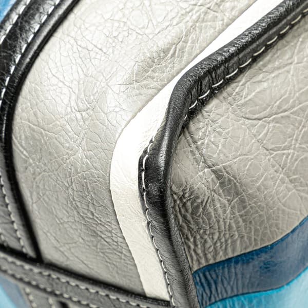 Pre-owned Balenciaga S Lambskin Bazar Shopper Satchel Blue
