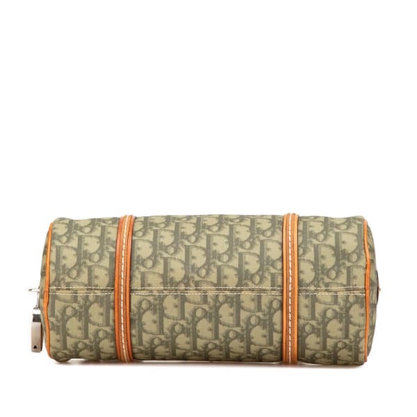 Pre-owned Dior Diorissimo Trotter Coated Canvas Romantique Handbag Green