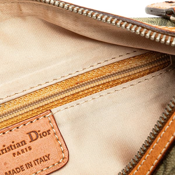 Pre-owned Dior Diorissimo Trotter Coated Canvas Romantique Handbag Green