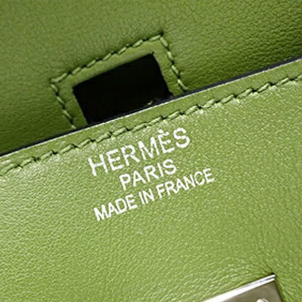Pre-owned Hermès Swift Birkin Retourne 35 Green