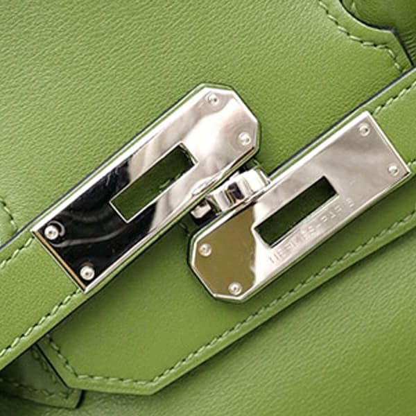Pre-owned Hermès Swift Birkin Retourne 35 Green