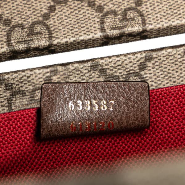 Pre-owned Gucci Disney GG Supreme Donald Duck Savoy Vanity Case Brown