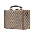 Miniatyrbillede 2 af 9: Pre-owned Gucci Disney GG Supreme Donald Duck Savoy Vanity Case Brown