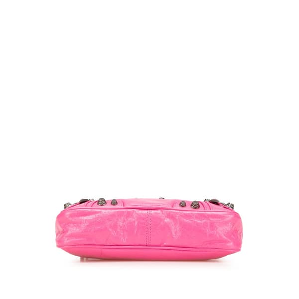 Pre-owned Balenciaga Small Lambskin Motocross Neo Cagole Satchel Pink