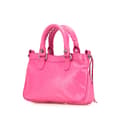 Miniatyrbillede 2 af 10: Pre-owned Balenciaga Small Lambskin Motocross Neo Cagole Satchel Pink